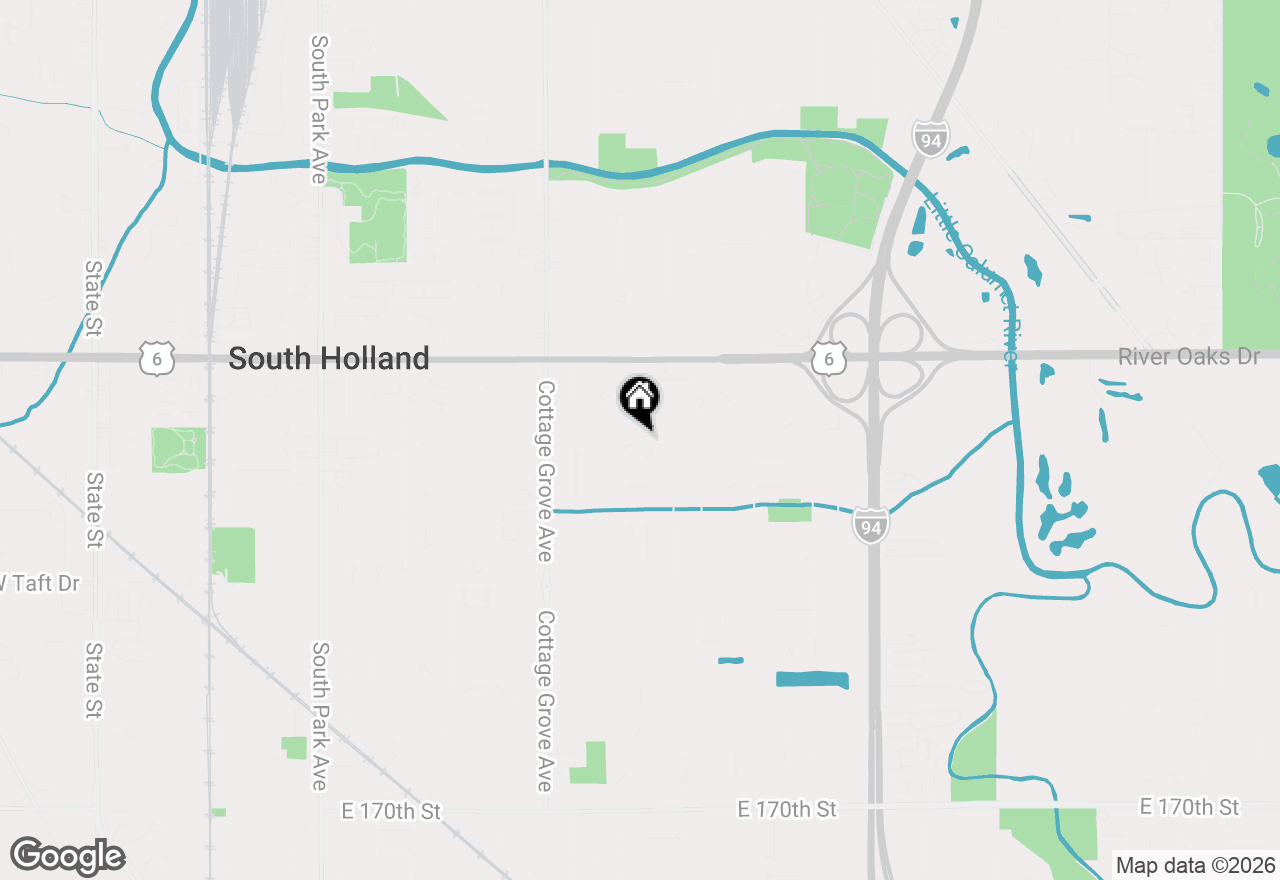 Map of 944 E 163rd Place, South Holland, IL 60473