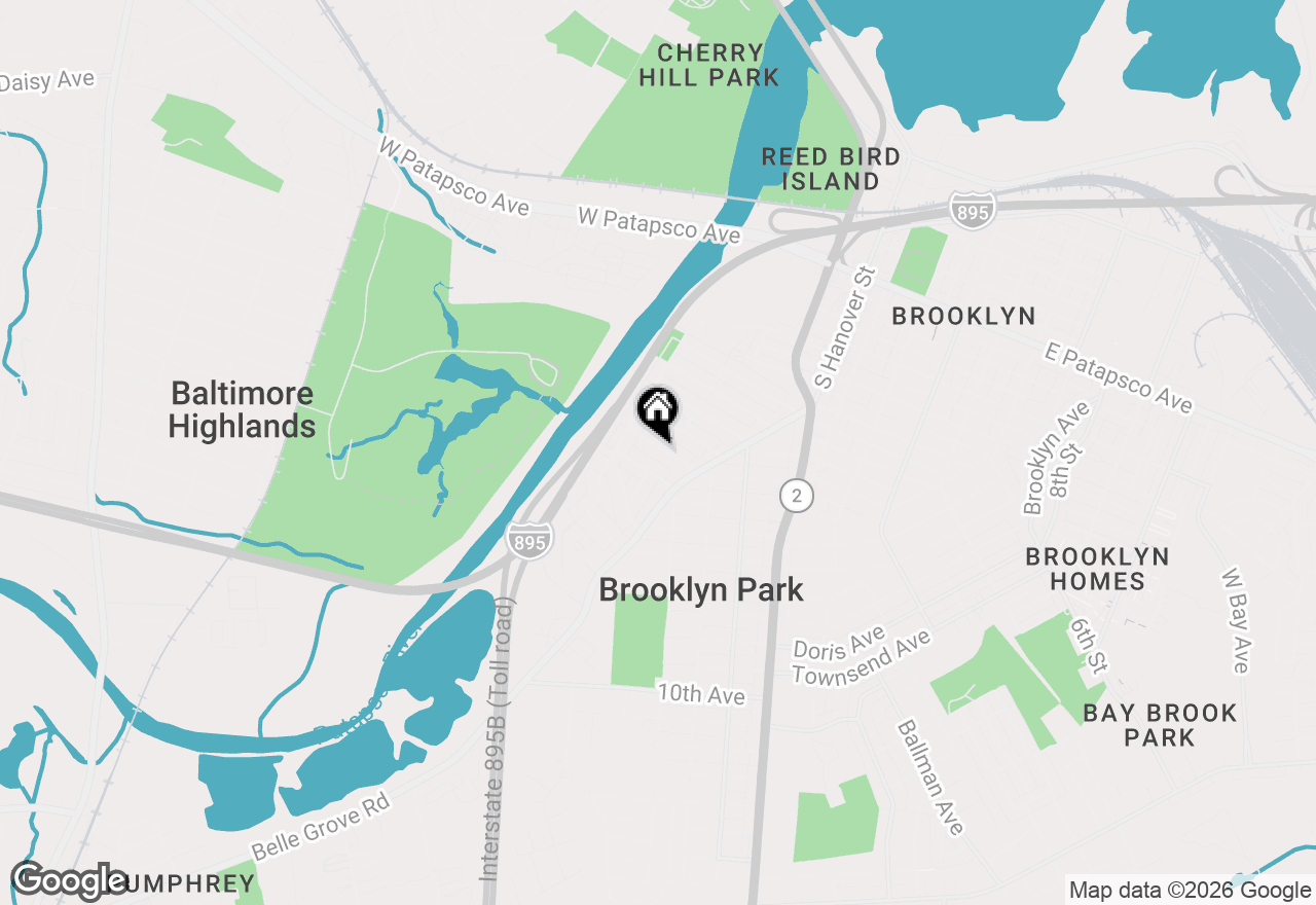 Map of 303 Arden Road W, Baltimore, MD 21225