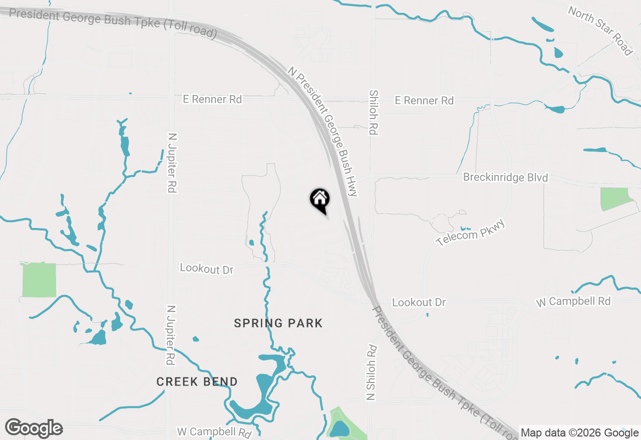 Map of 2704 Orchid Drive, Richardson, TX 75082