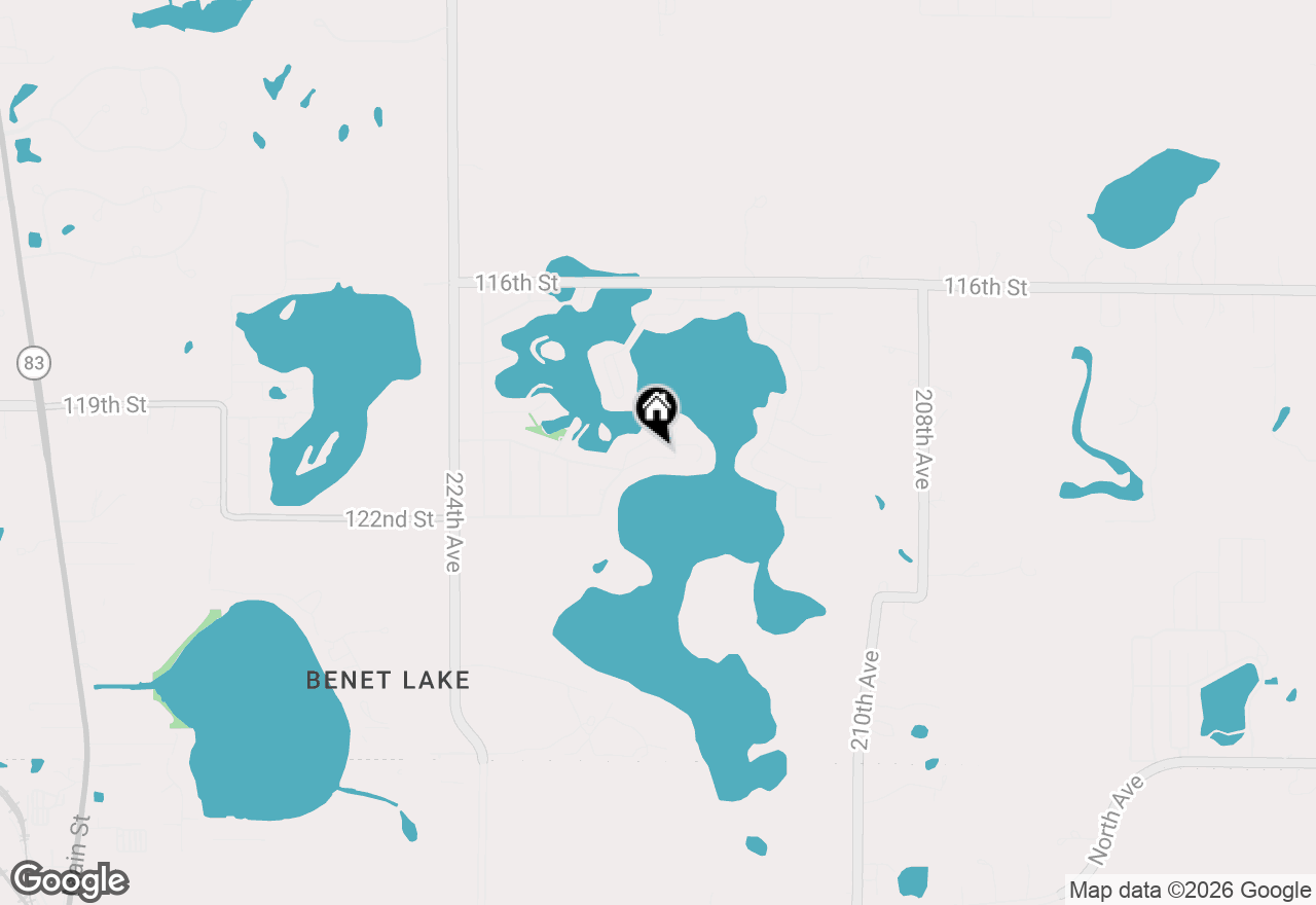Map of 21720 121st Pl, Bristol, WI 53104