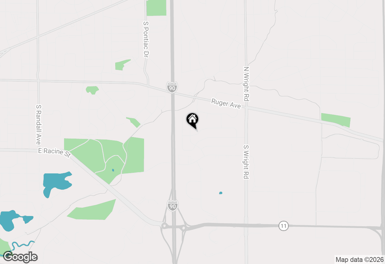 Map of (Address confidential), Janesville, Wisconsin 53546