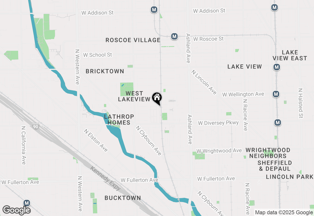 Map of 2809 N Wolcott Avenue #H, Chicago, IL 60657
