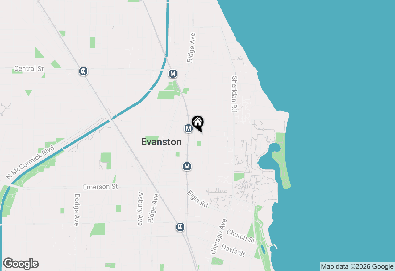 Map of (Address confidential), Evanston, Illinois 60201