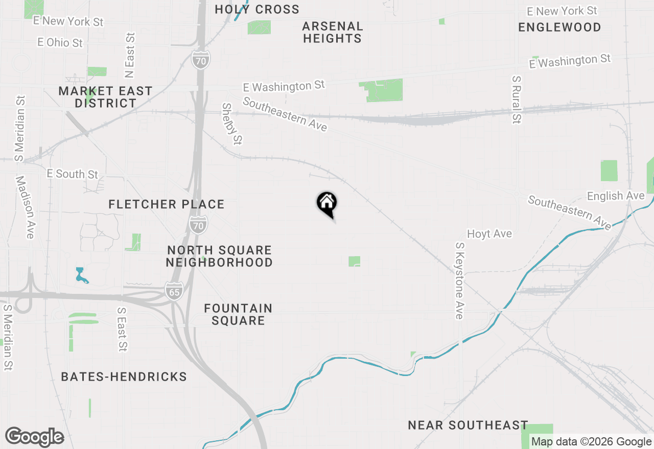 Map of 1548 Fletcher Avenue, Indianapolis, IN 46203
