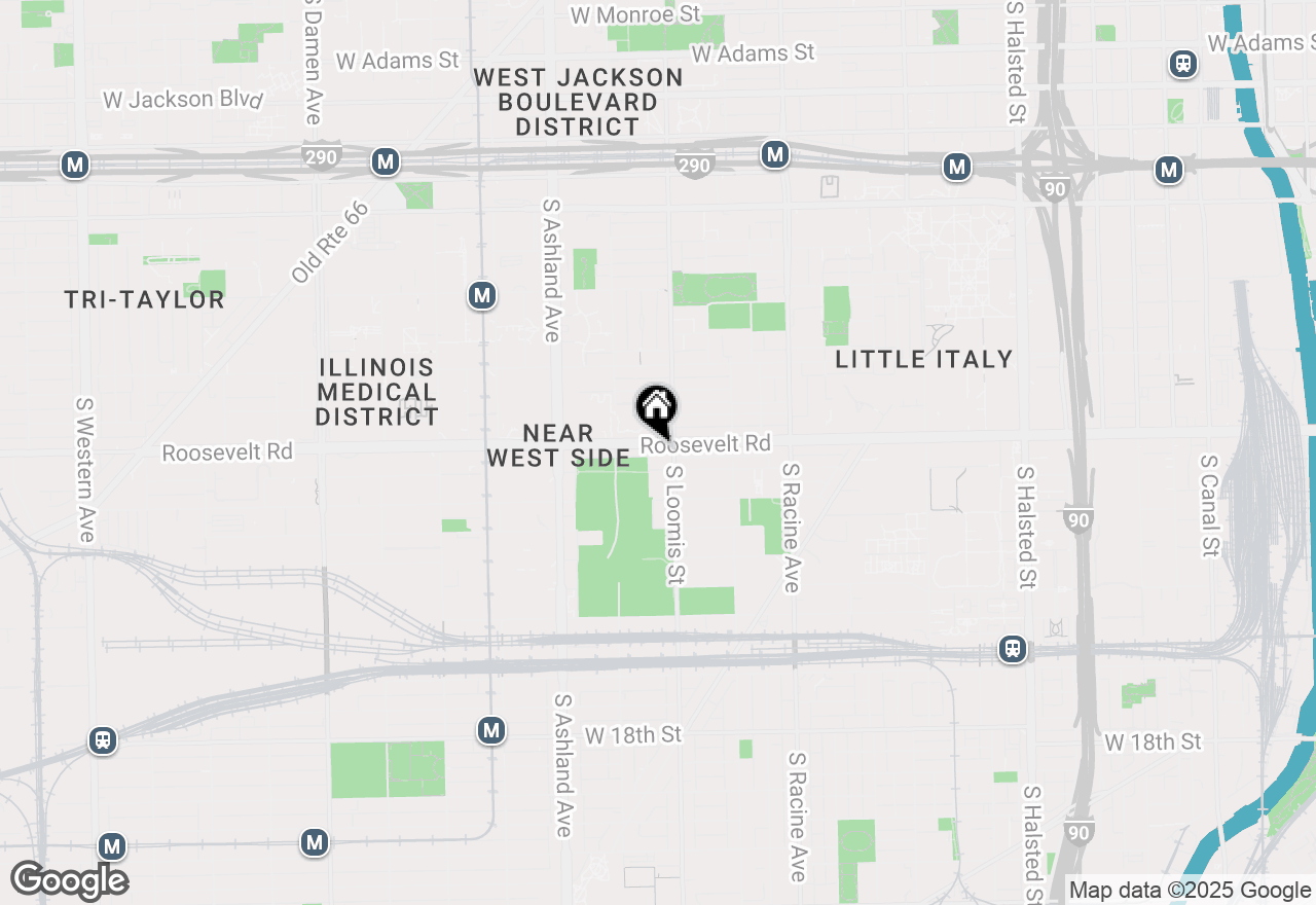 Map of 1421 W Roosevelt Road #1421, Broadview, IL 60155