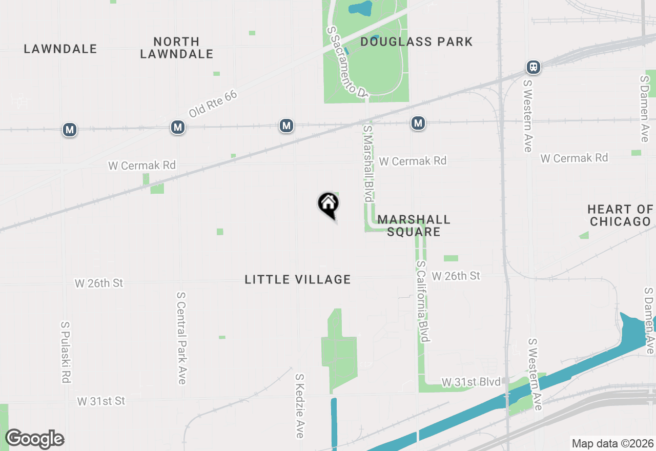 Map of 2407 S Albany Avenue, Chicago, IL 60623