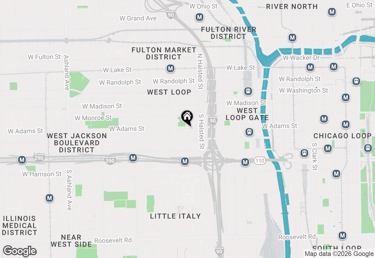 Map of 205 S Peoria Street #1515, Chicago, IL 60607
