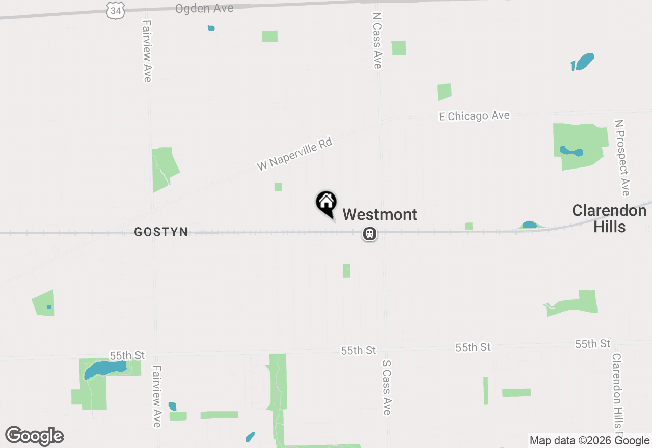 Map of 130 W Burlington Avenue, Westmont, IL 60559