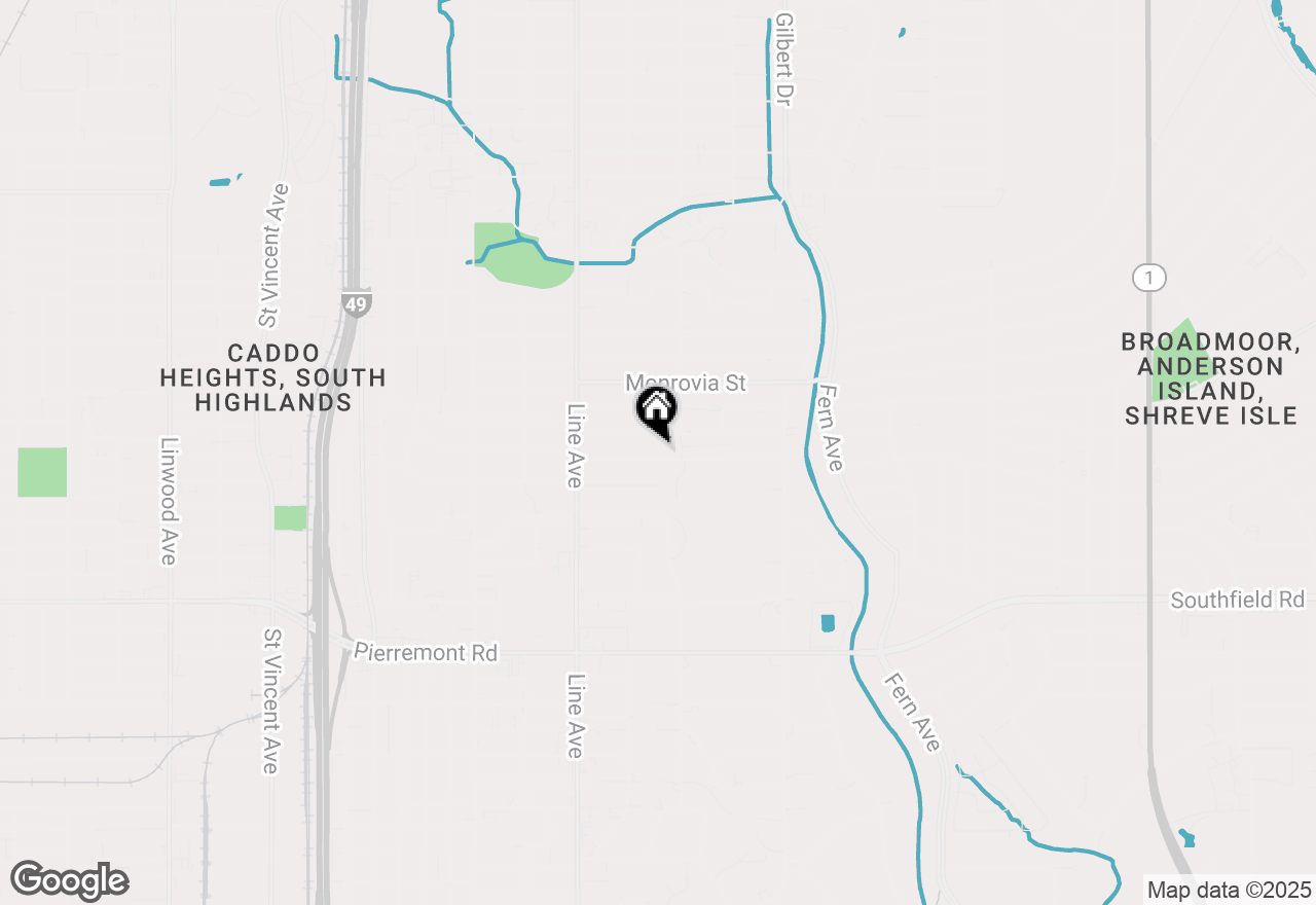 Map of 624 Huron Street, Shreveport, LA 71106