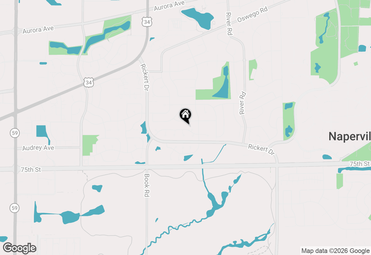 Map of 1119 Book Road, Naperville, IL 60540