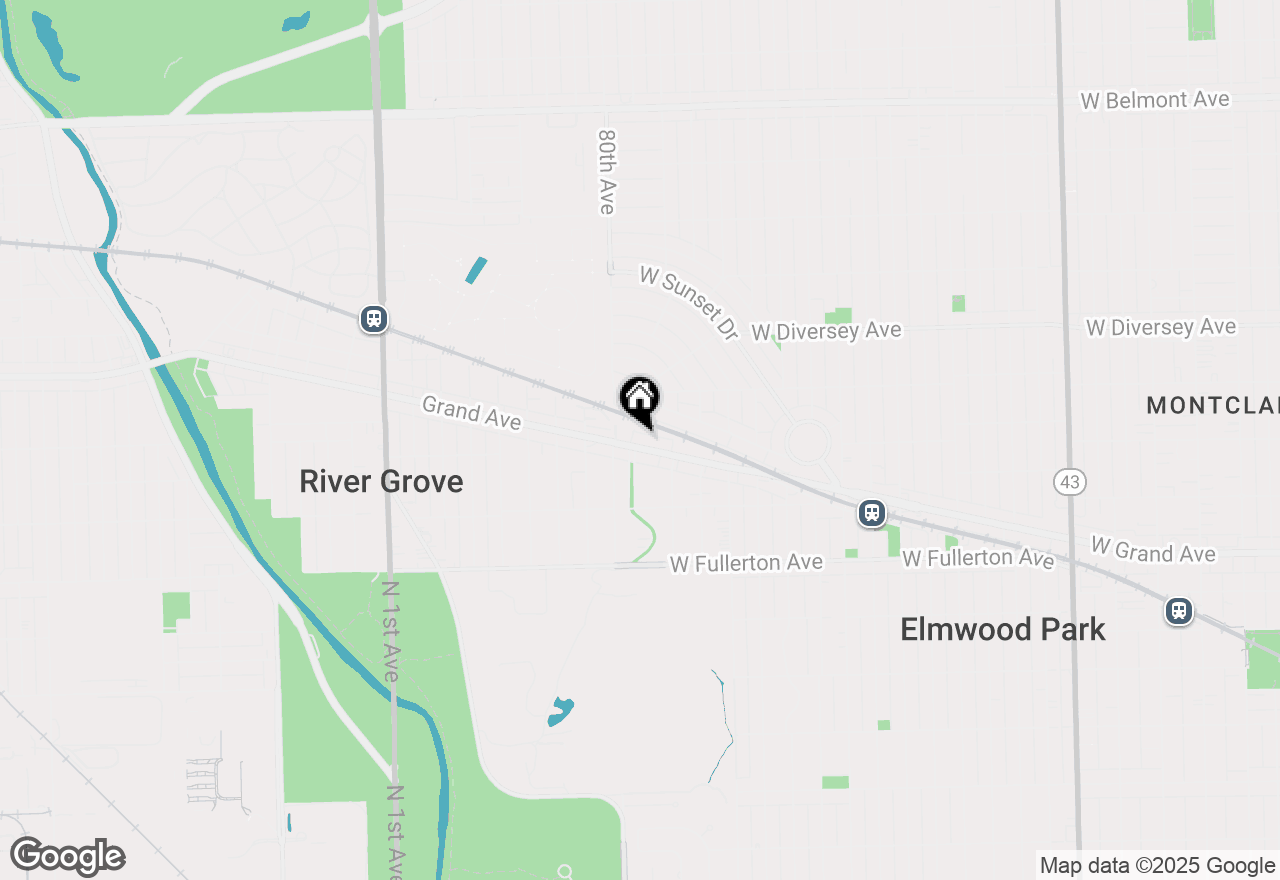 Map of 7934 W Grand Avenue #2E, Elmwood Park, IL 60707