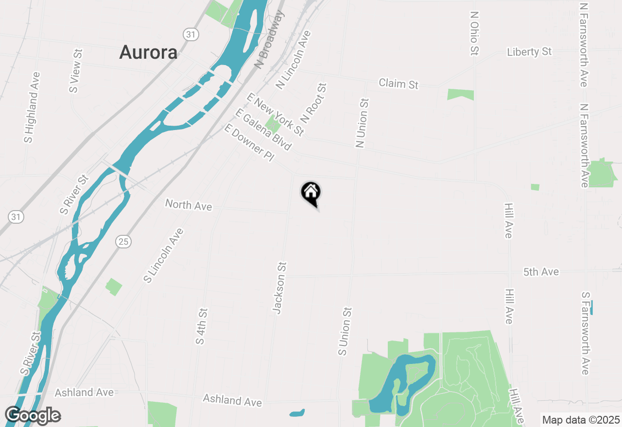 Map of 572 North Avenue, Aurora, IL 60505