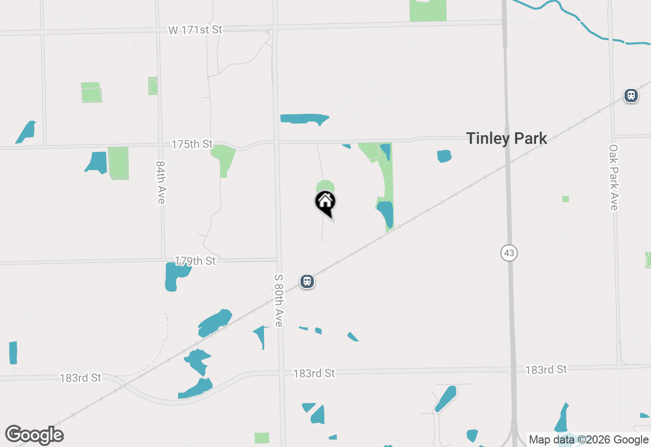 Map of 7816 Marquette Drive, Tinley Park, IL 60477
