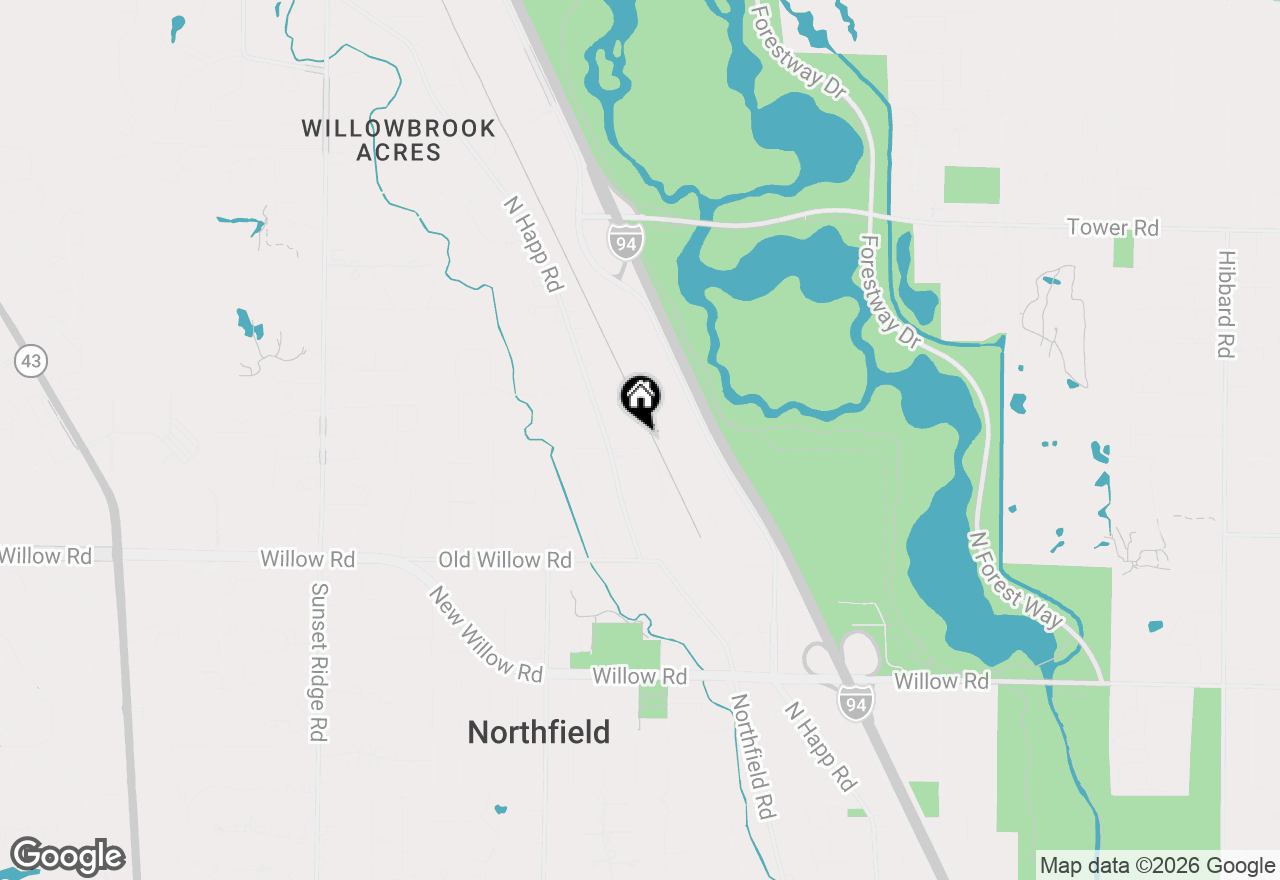 Map of 1963 Pine Street, Northfield, IL 60093