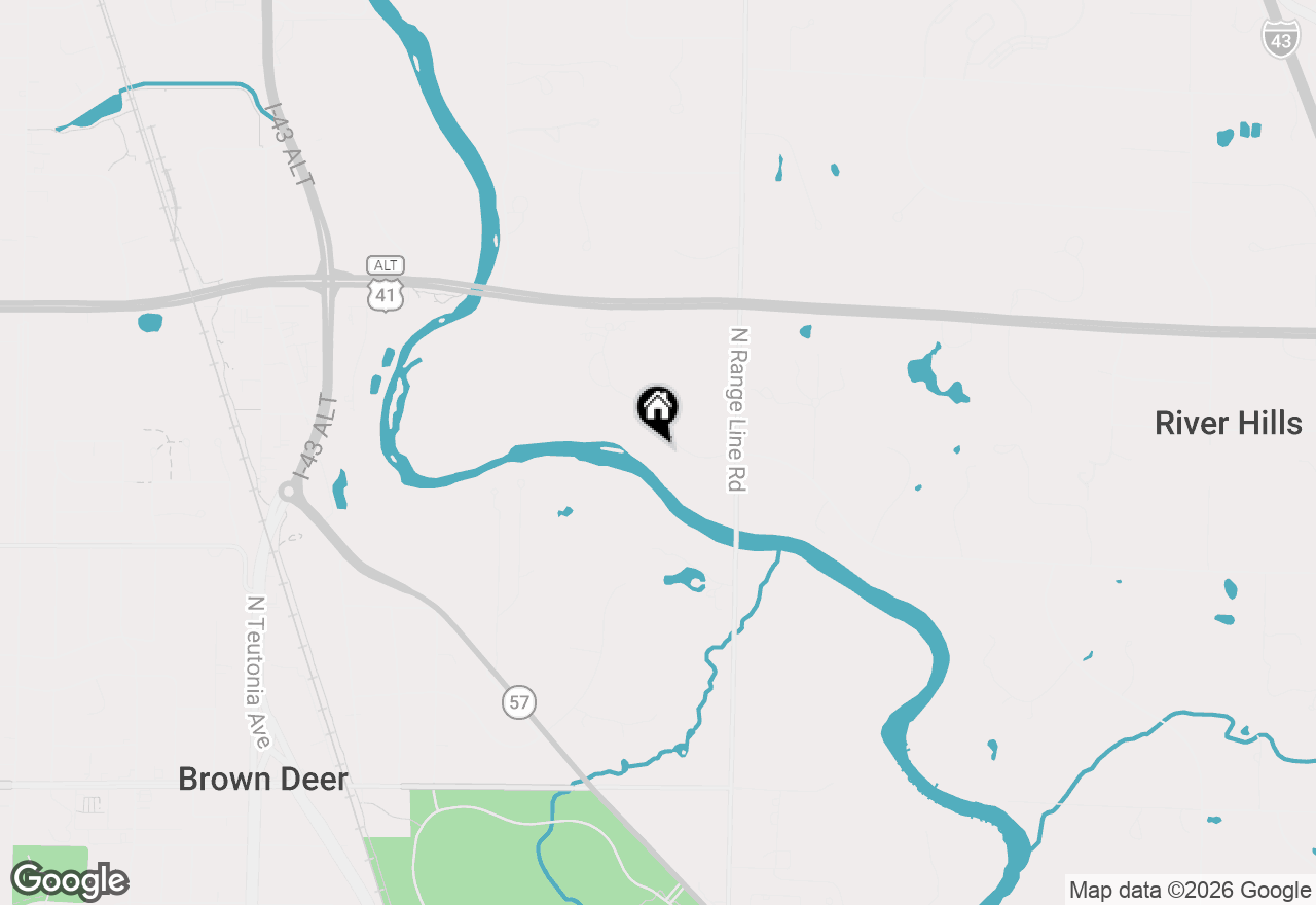 Map of 8615 N Dean Cir, River Hills, WI 53217