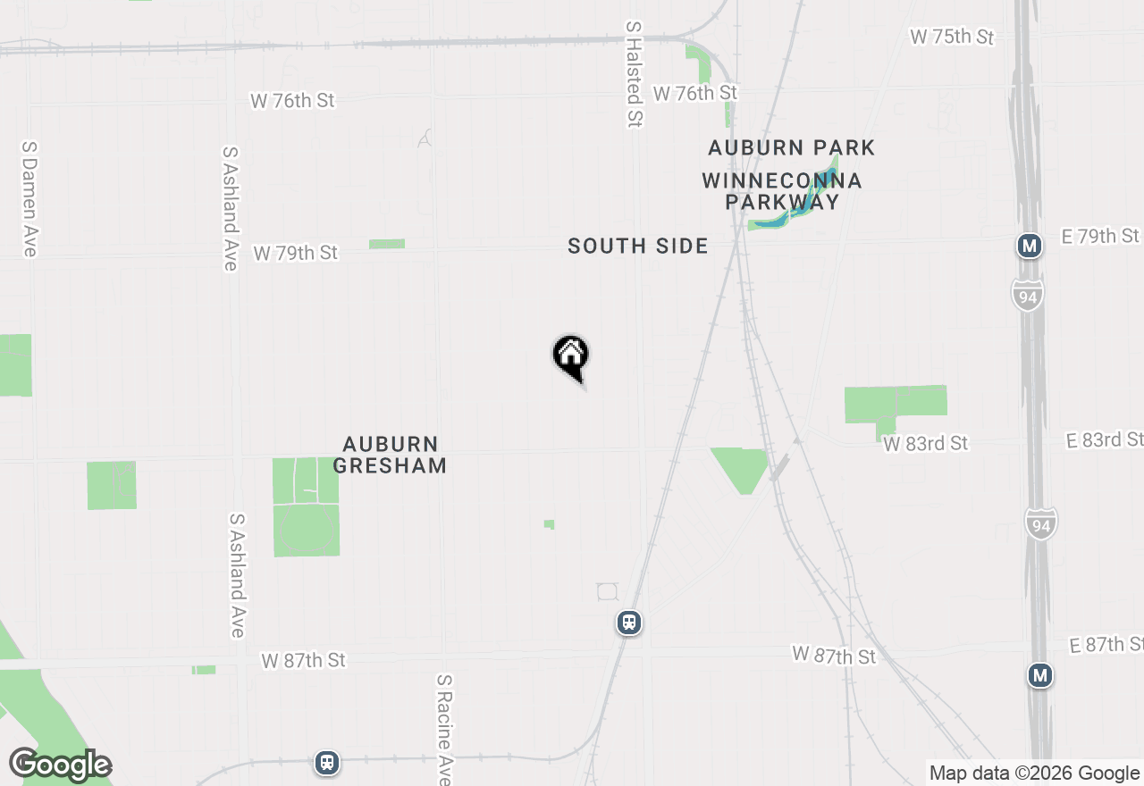 Map of 8153 S Sangamon Street, Chicago, IL 60620