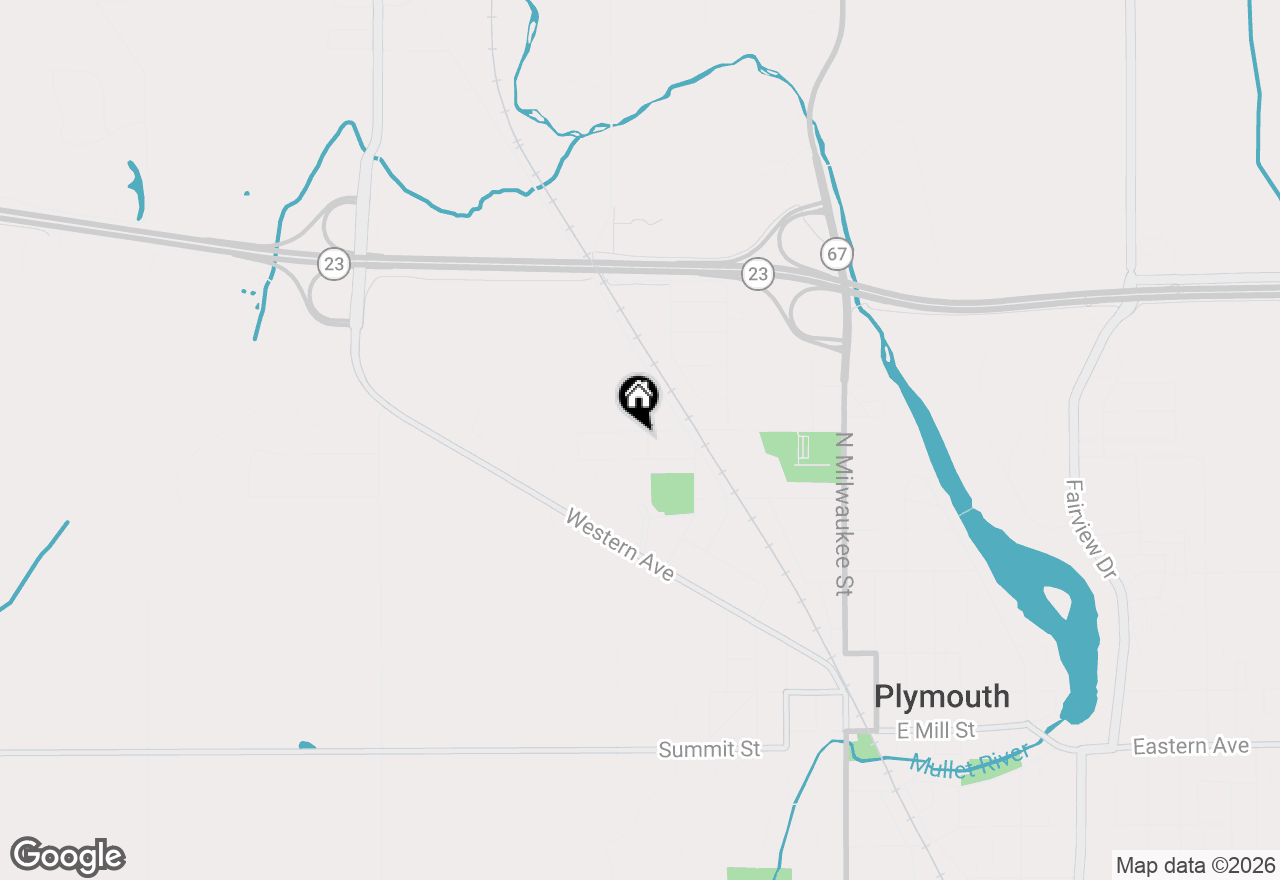 Map of 822 Woodland St, Plymouth, WI 53073
