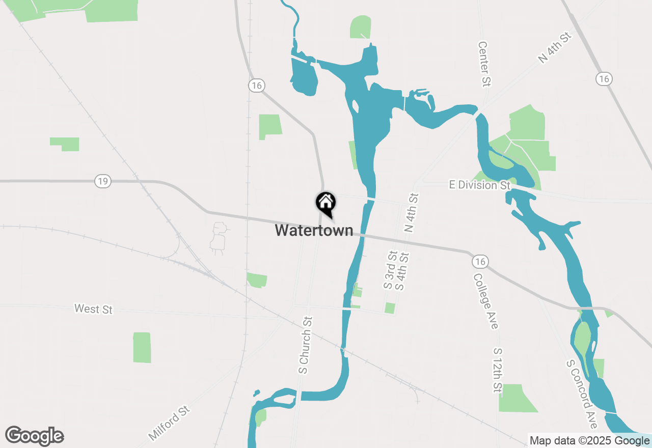 Map of 314 W Main St, Watertown, WI 53094