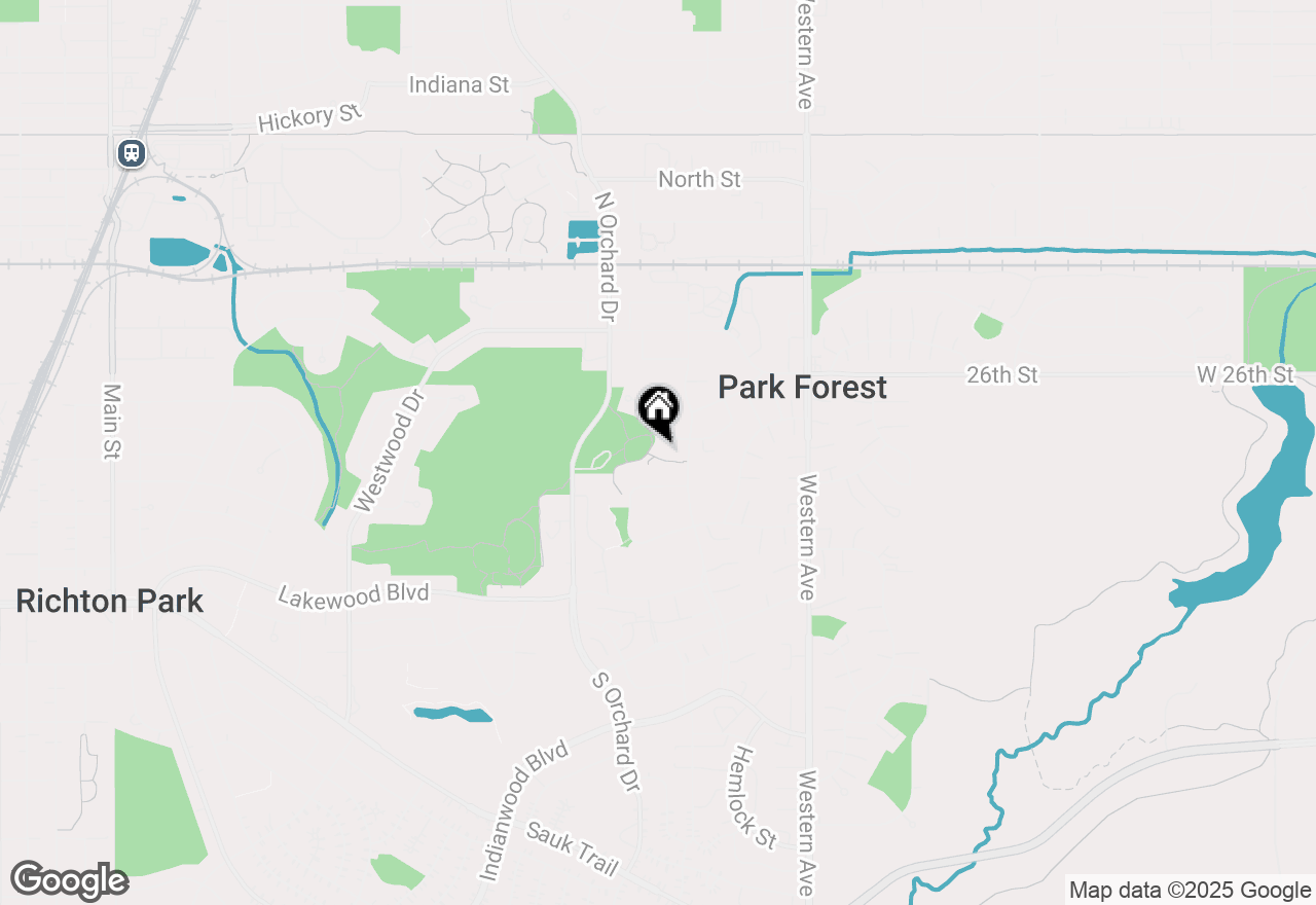 Map of 215 Krotiak Road, Park Forest, IL 60466