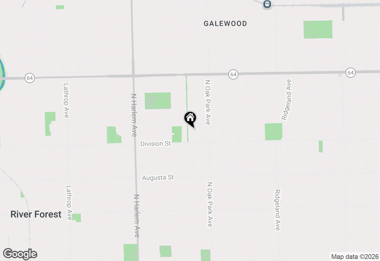 Map of 934 N Kenilworth Avenue, Oak Park, IL 60302