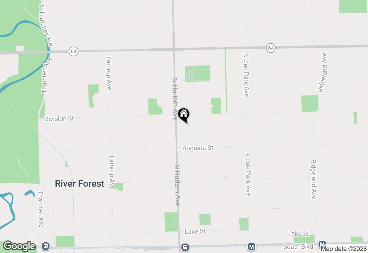 Map of 815 N Marion Street, Oak Park, IL 60302