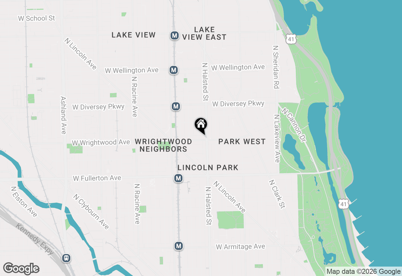 Map of 818 W Wrightwood Avenue #3, Chicago, IL 60614