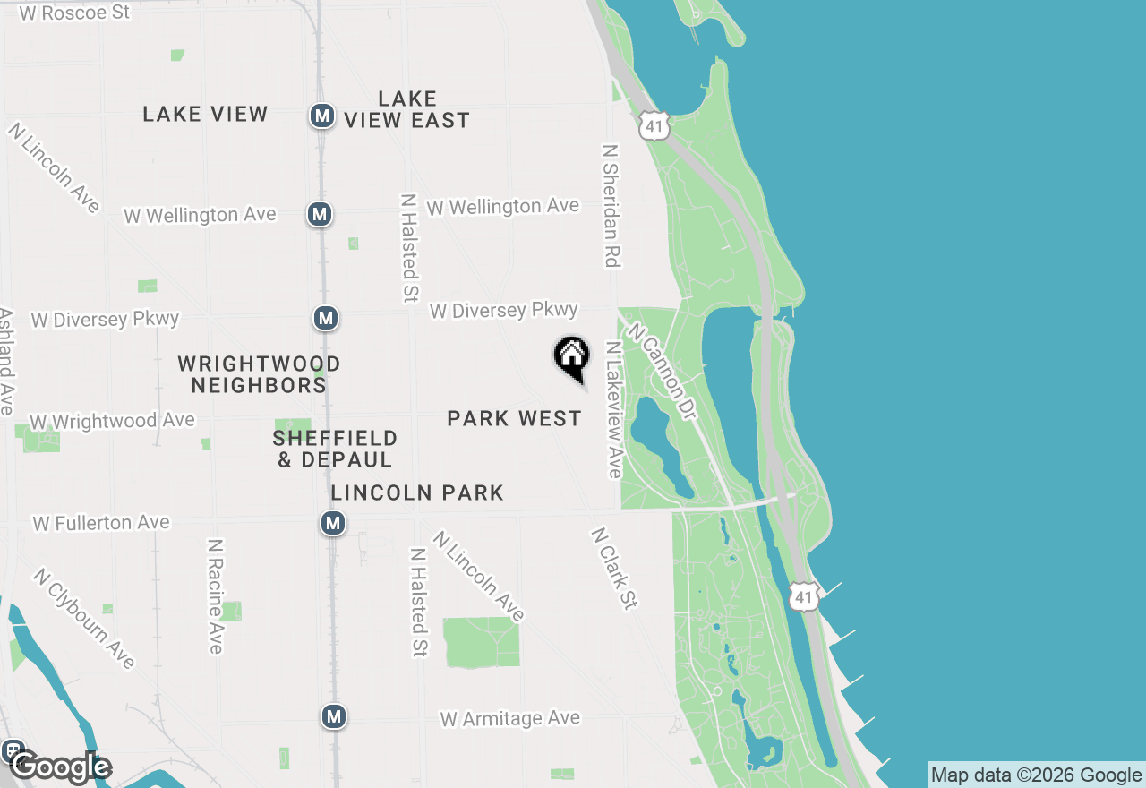 Map of 2622 N Hampden Court, Chicago, IL 60614
