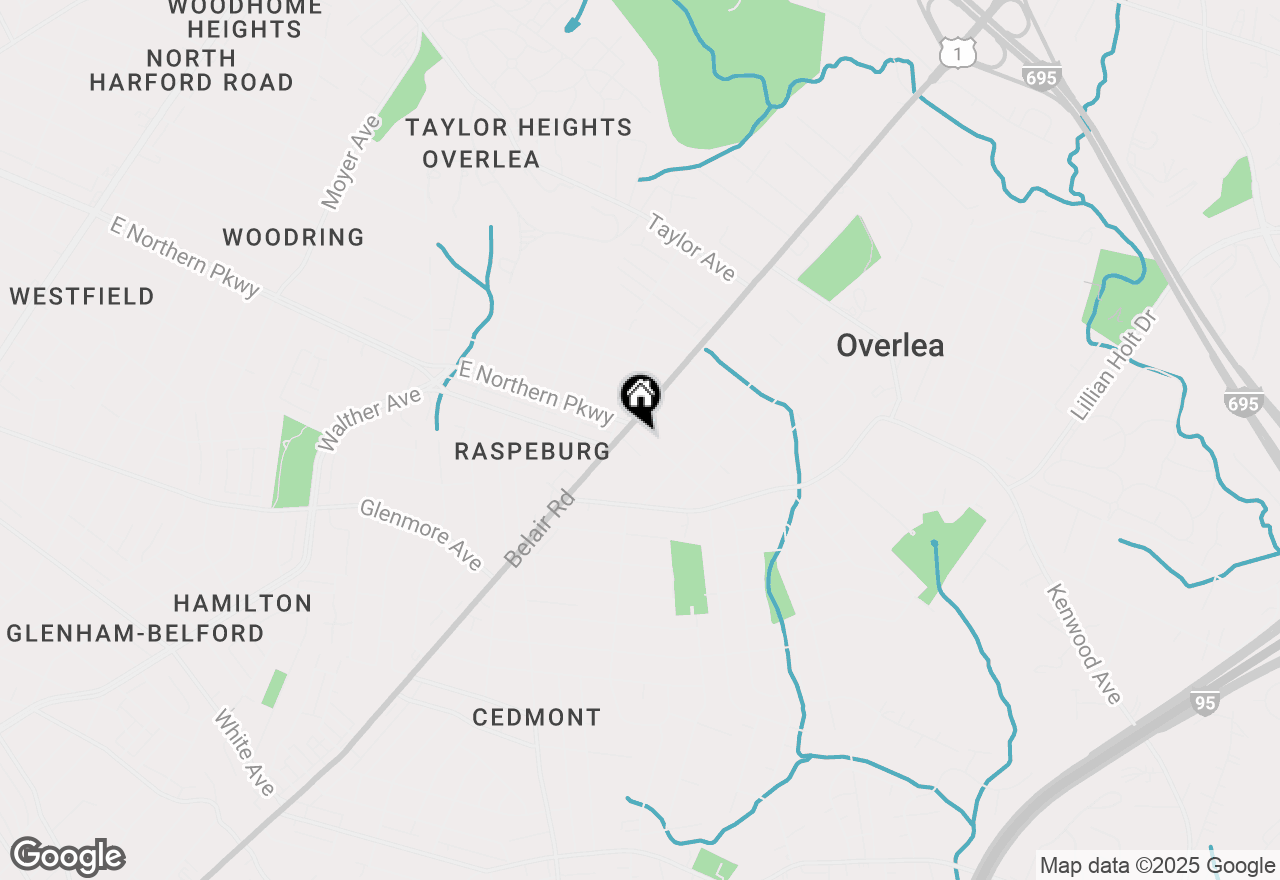 Map of 1 Maple Avenue, Baltimore, MD 21206