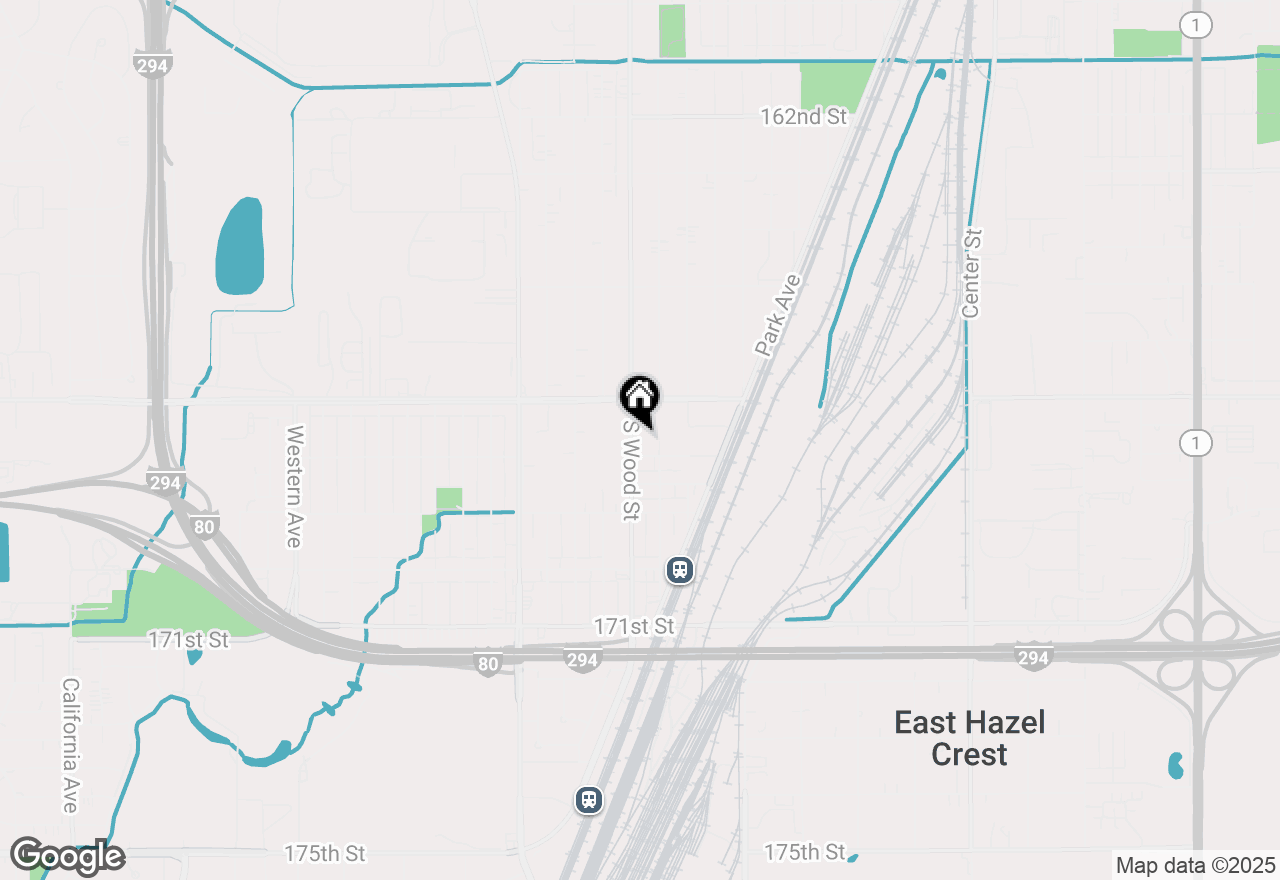 Map of 16745 Wood Street, Hazel Crest, IL 60429