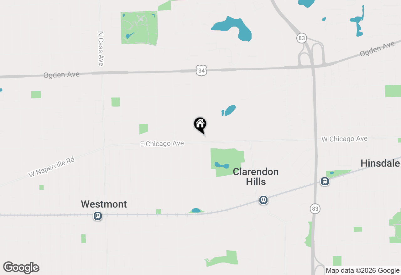 Map of 414 Chicago Avenue, Clarendon Hills, IL 60514