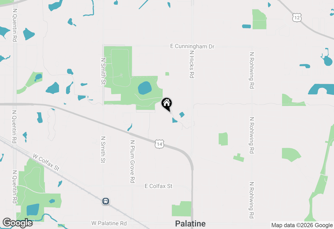 Map of 1 Renaissance Place #1118, Palatine, IL 60067