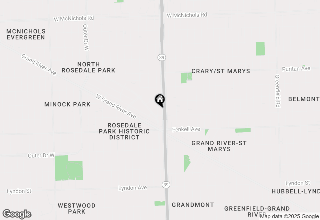 Map of 15442 Ashton Road, Detroit, MI 48223