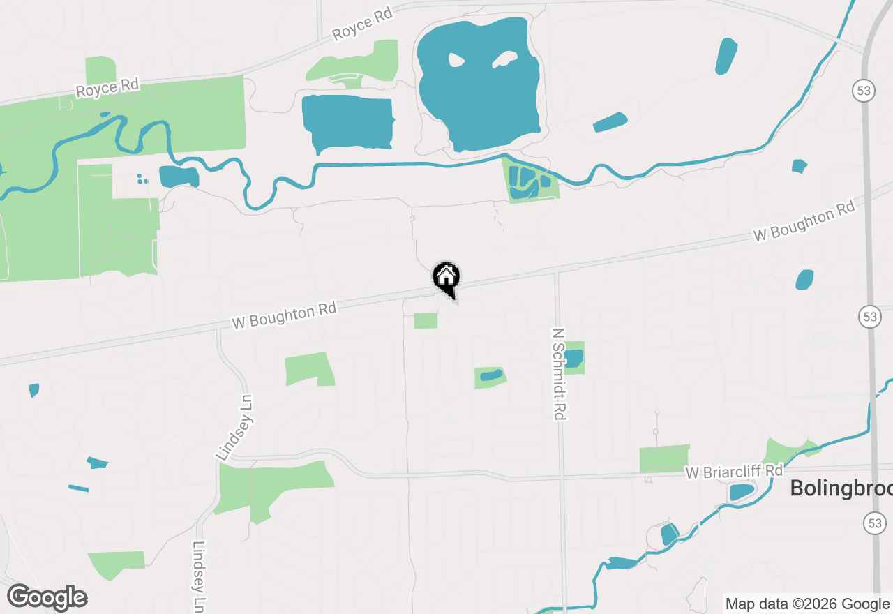 Map of 345 Redwing Drive, Bolingbrook, IL 60440