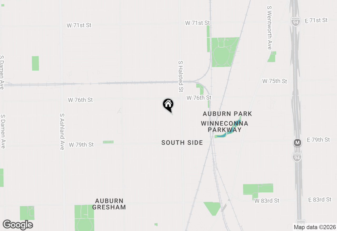 Map of 7707 S Peoria Street, Chicago, IL 60620