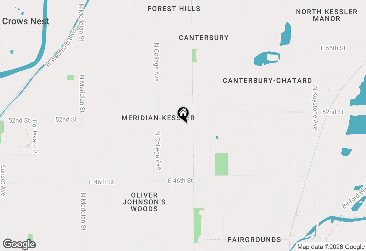 Map of 5132 Winthrop Avenue, Indianapolis, IN 46205