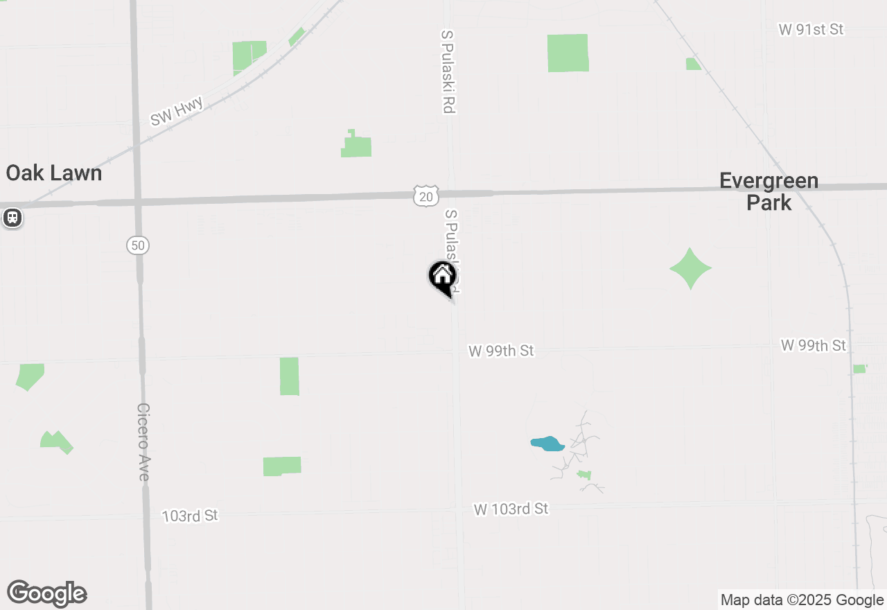 Map of 9740 S Pulaski Road #606, Oak Lawn, IL 60453