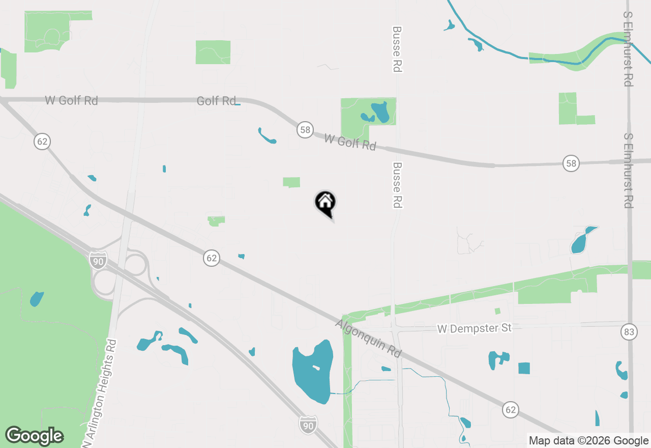 Map of 1814 W Catalpa Lane, Mount Prospect, IL 60056