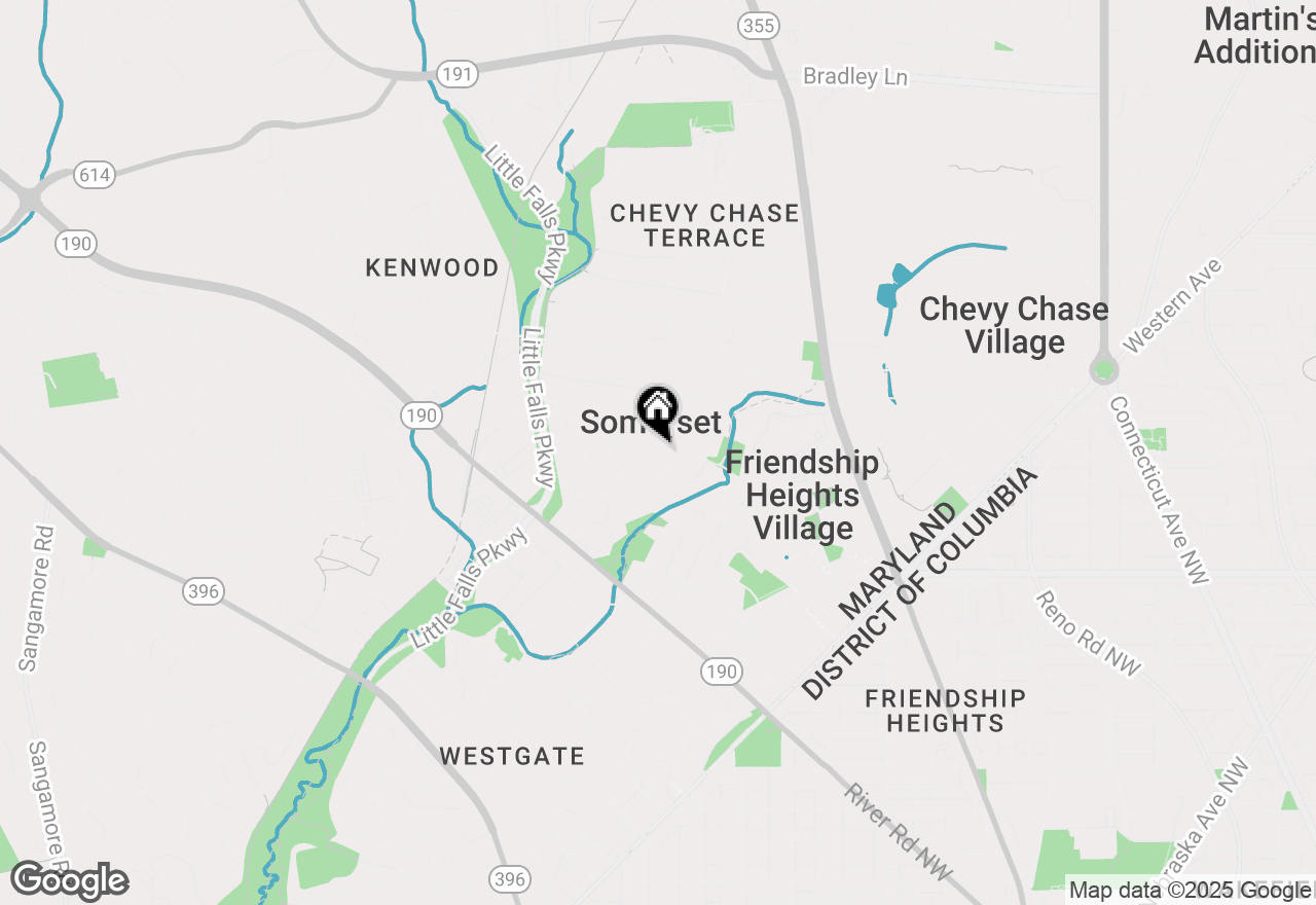 Map of 5523 Trent Street, Chevy Chase, MD 20815