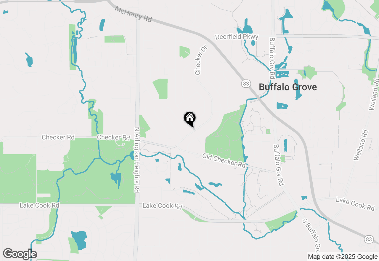 Map of 401 Checker Drive, Buffalo Grove, IL 60089