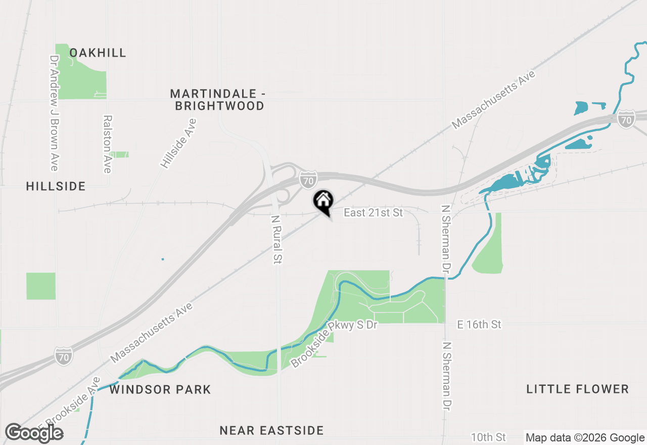 Map of 2041 N Parker Avenue, Indianapolis, IN 46218