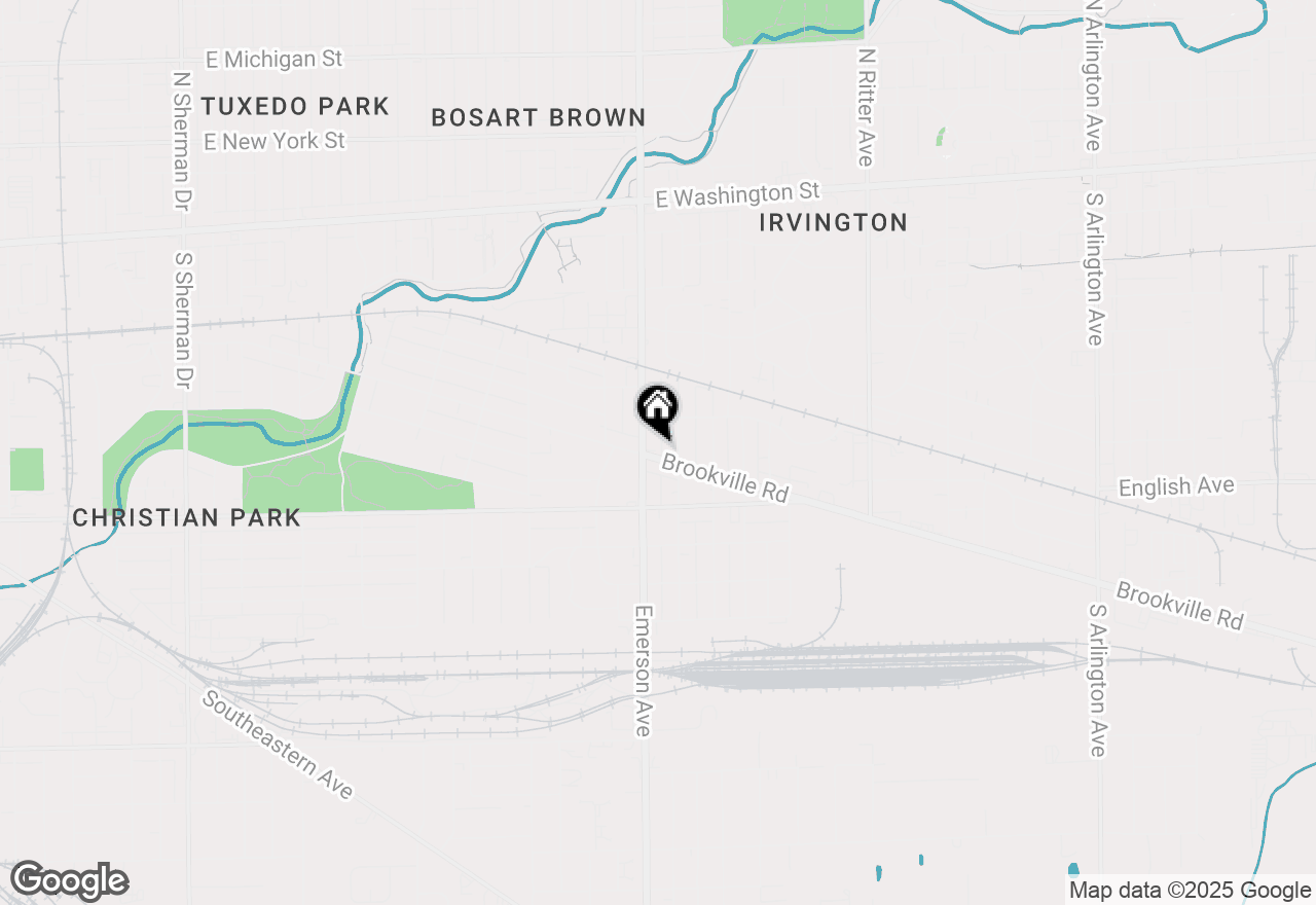 Map of 383 S Emerson Avenue, Indianapolis, IN 46219