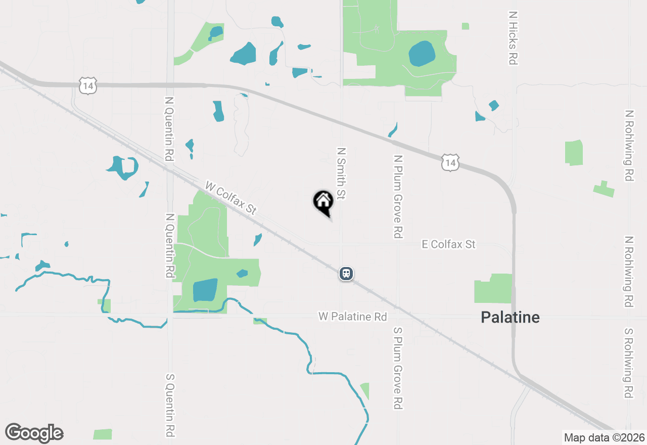 Map of 304 N Carter Street #101, Palatine, IL 60067