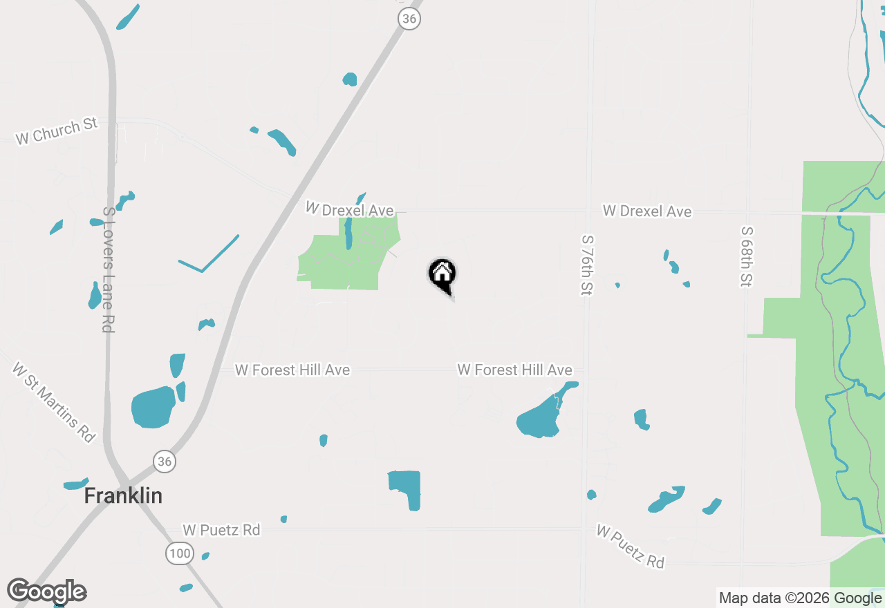 Map of 8109 S Forest Meadows Dr, Franklin, WI 53132