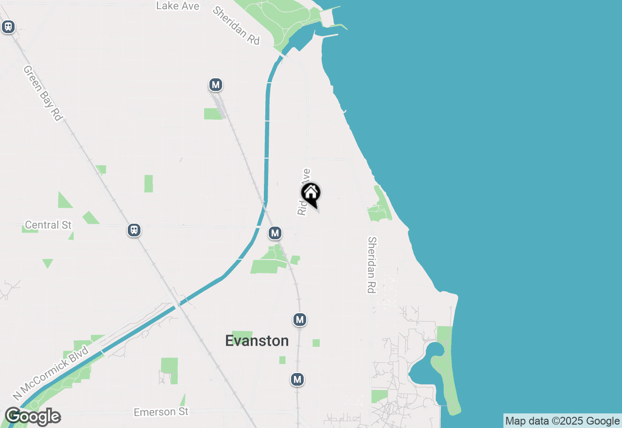 Map of 822 Clinton Place, Evanston, IL 60201