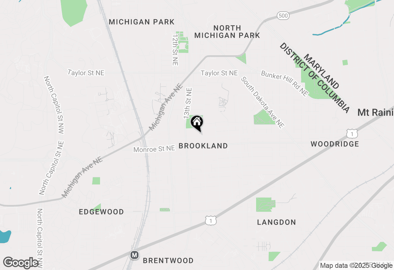 Map of 1348 Newton Street Ne, Washington, DC 20017