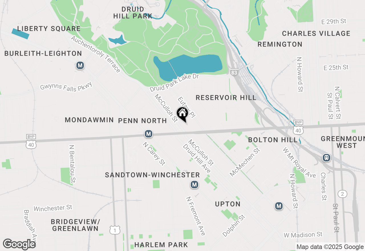 Map of 2315 Mcculloh Street, Baltimore, MD 21217