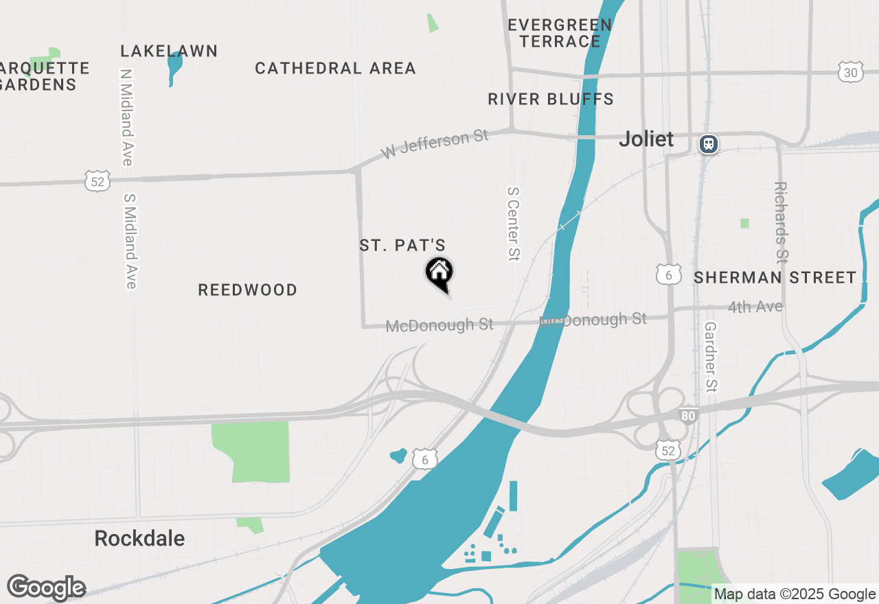Map of 313 Illinois Street, Joliet, IL 60436