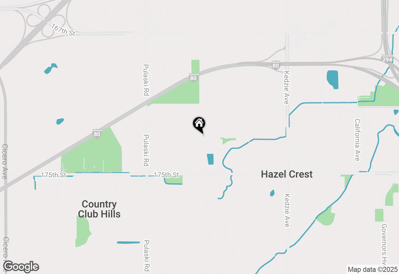 Map of 3616 Tamarind Lane, Hazel Crest, IL 60429