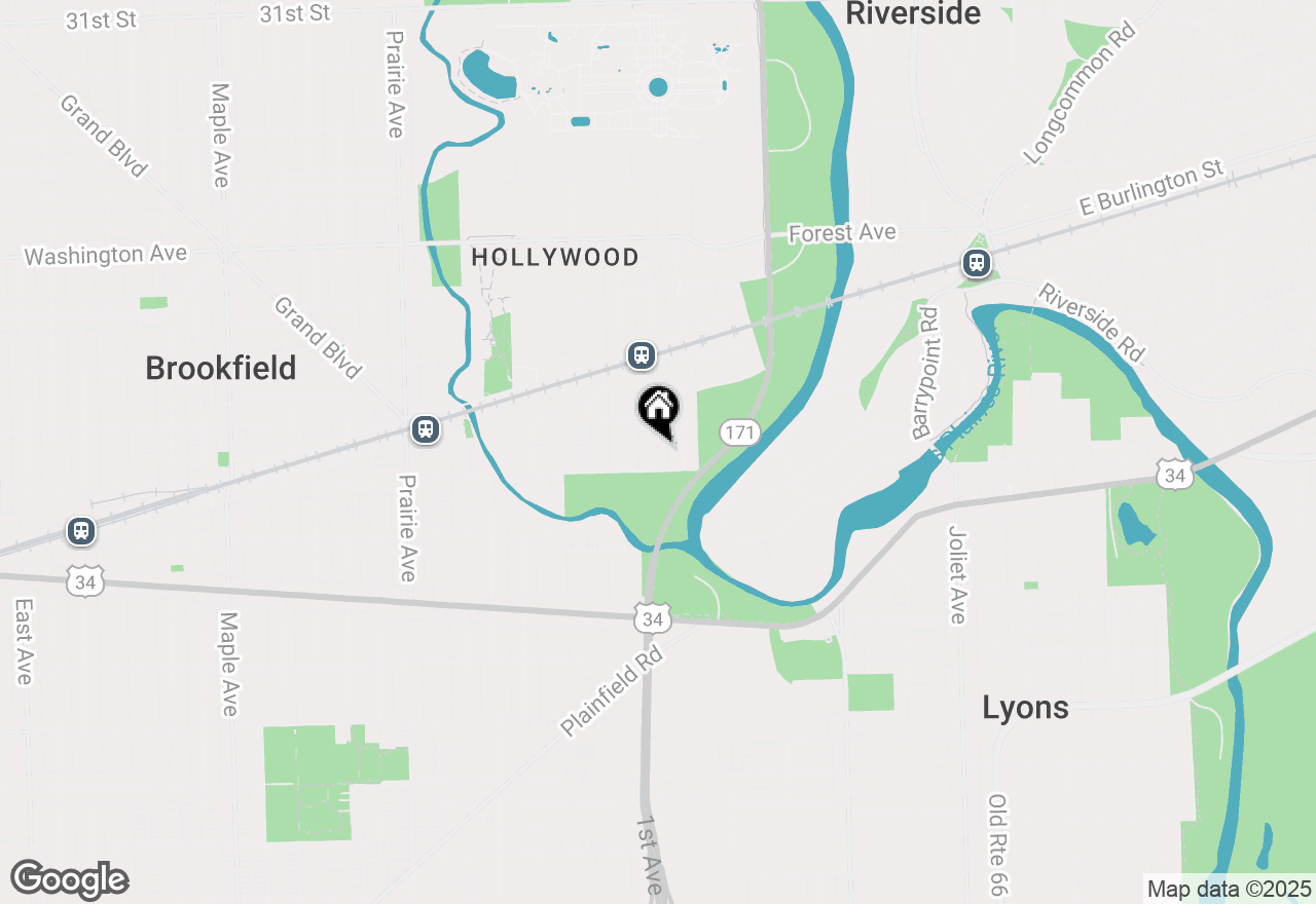 Map of 3827 Hollywood Avenue, Brookfield, IL 60513