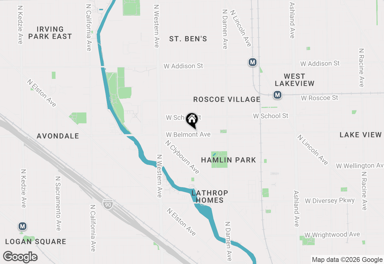 Map of 2202 W Belmont Avenue #1R, Chicago, IL 60618